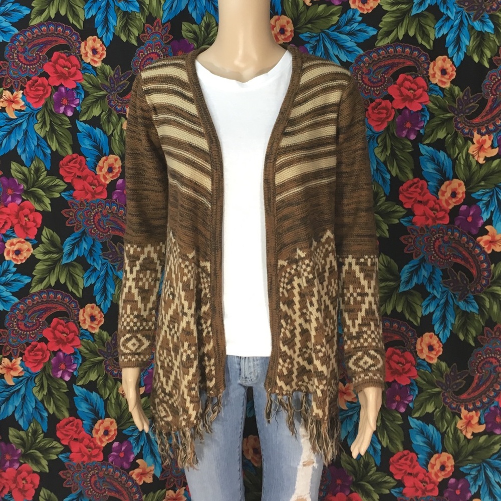 WOMENS COVER UP SWEATER OPEN FRONT ROBE STULE KNIT